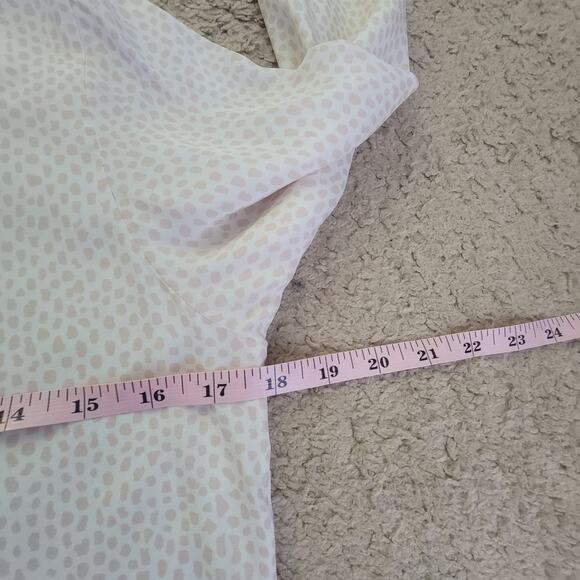 Amina Rubinacci 42/L Silk Button Up Printed Top Shirt Pastel Pink Made in Italy - Picture 6 of 11